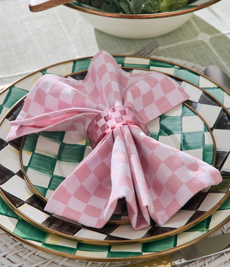 MacKenzie-Childs Check Enamel Charger Plate