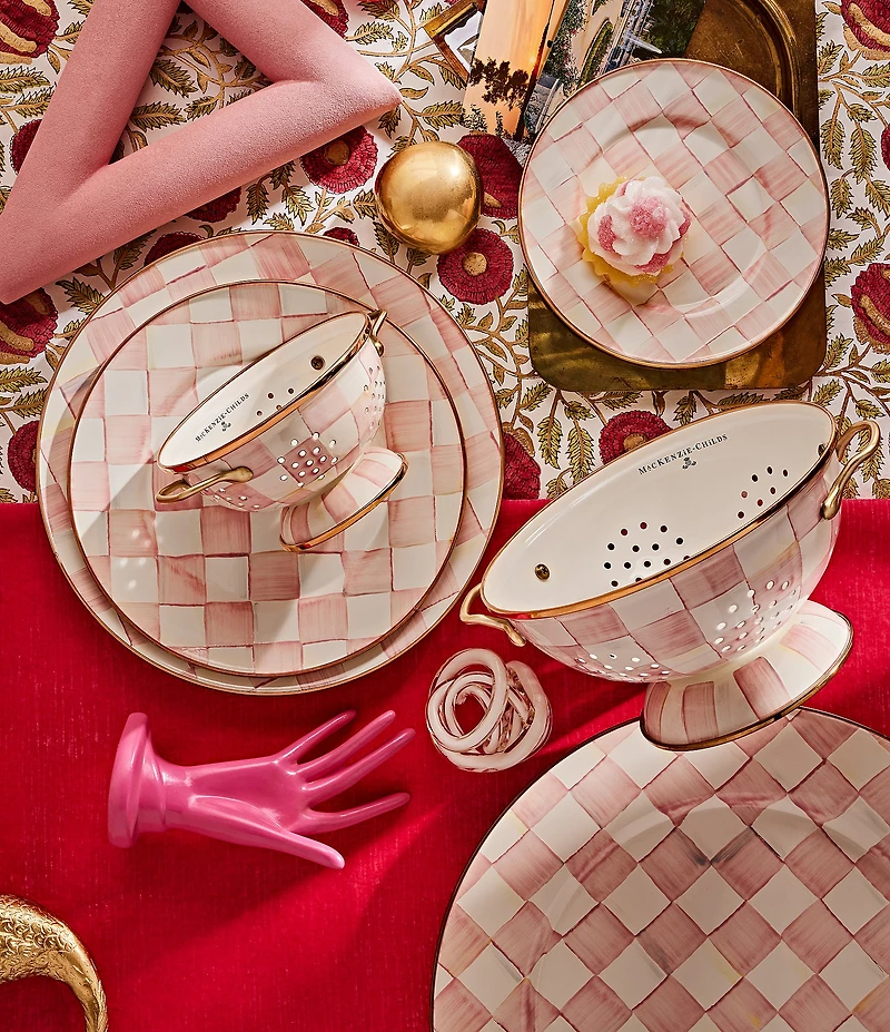 MacKenzie-Childs Check Enamel Charger Plate