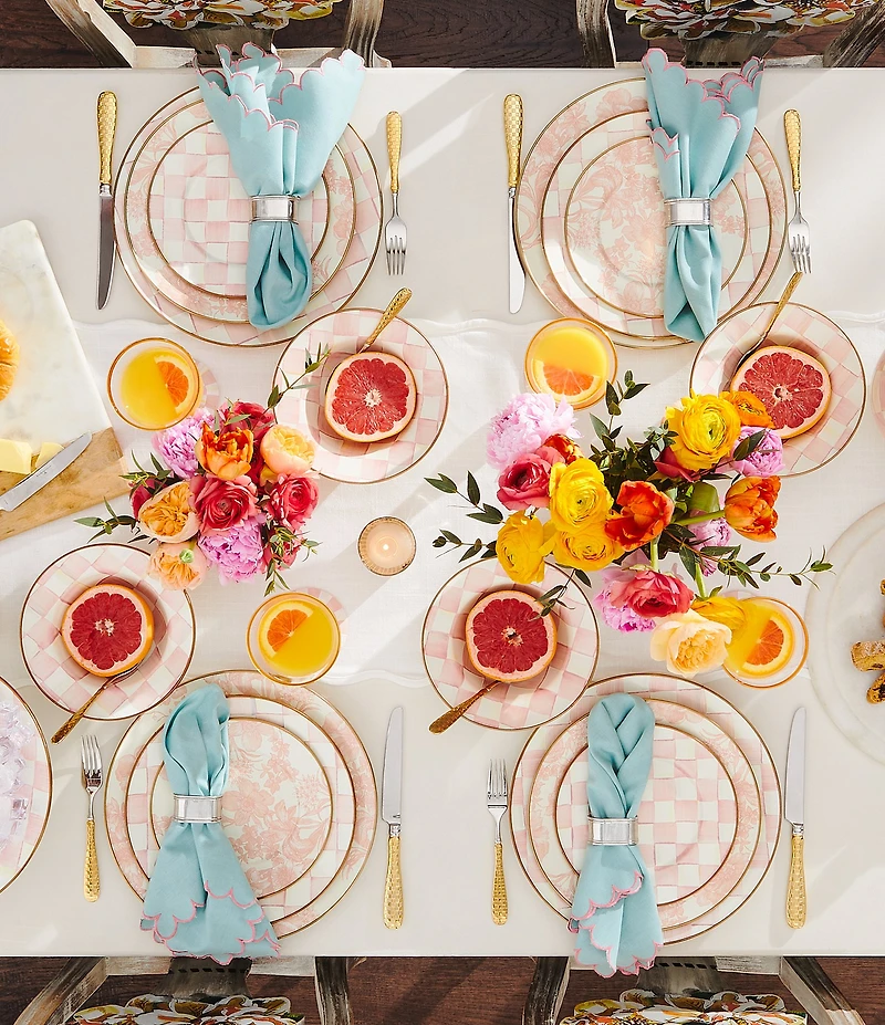 MacKenzie-Childs Check Enamel Charger Plate