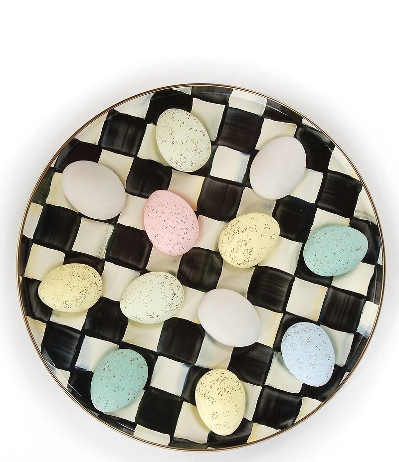 MacKenzie-Childs Check Enamel Egg Plate