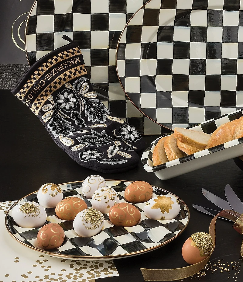 MacKenzie-Childs Check Enamel Egg Plate