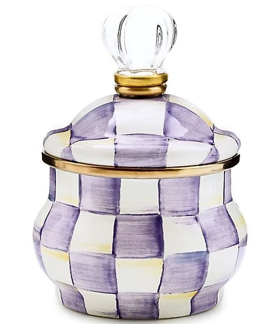MacKenzie-Childs Check® Enamel Lidded Sugar Bowl