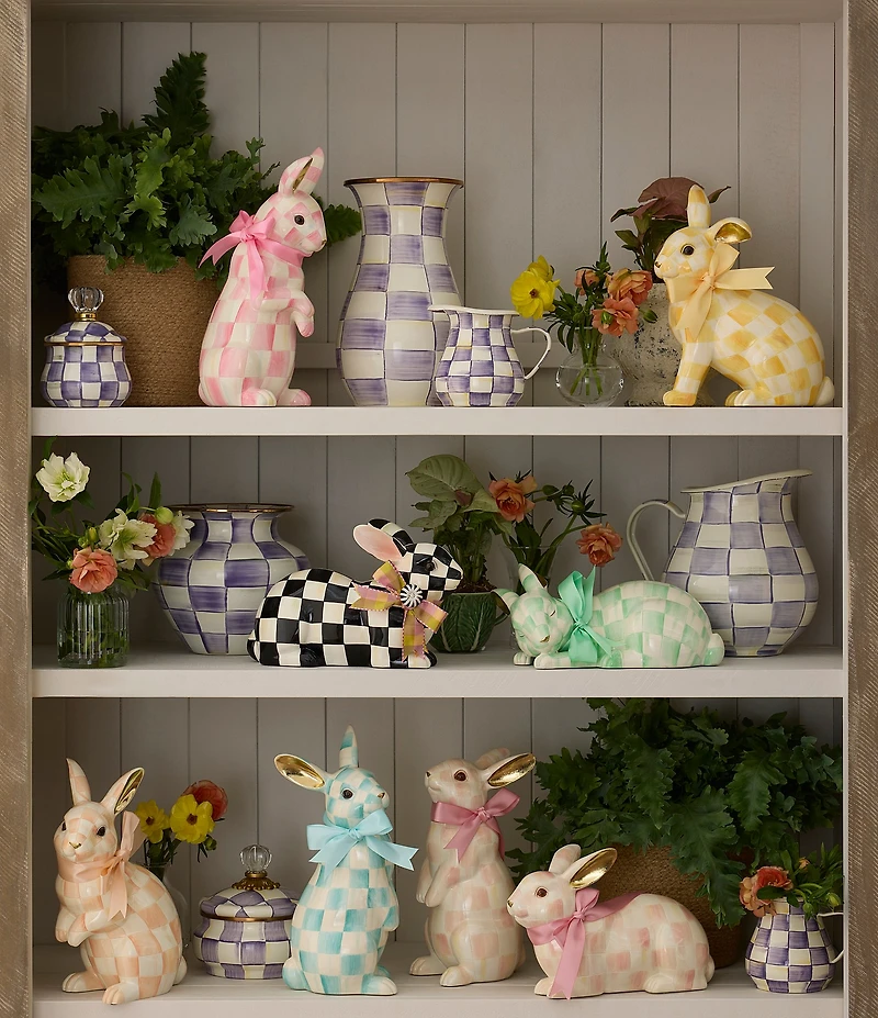 MacKenzie-Childs Check® Enamel Lidded Sugar Bowl