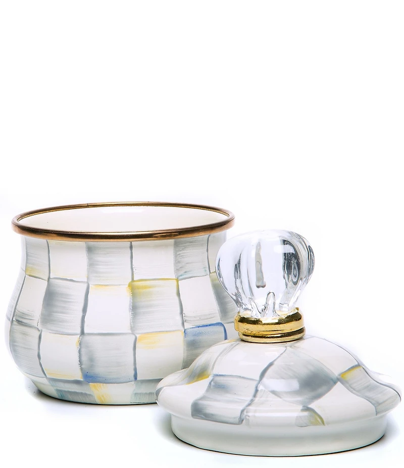 MacKenzie-Childs Courtly Check® Enamel Lidded Sugar Bowl