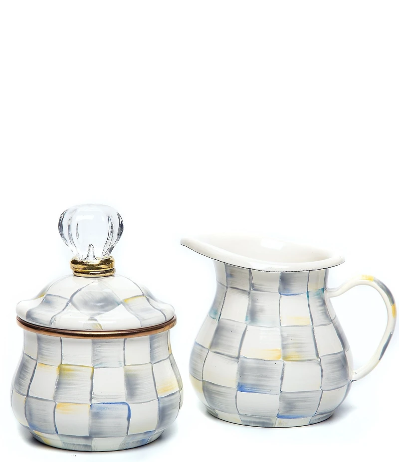MacKenzie-Childs Courtly Check® Enamel Lidded Sugar Bowl