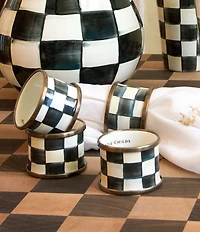 MacKenzie-Childs Courtly Check® Enamel Napkin Rings, Set of 4
