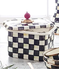 MacKenzie-Childs Check Enamel Recipe Box