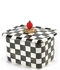 MacKenzie-Childs Check Enamel Recipe Box