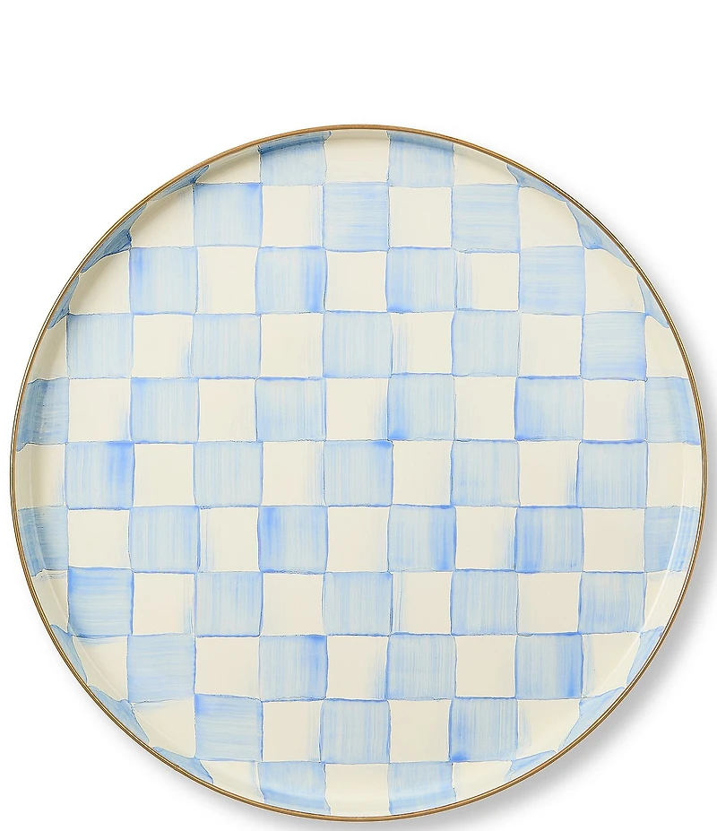 MacKenzie-Childs Check Enamel Round Tray