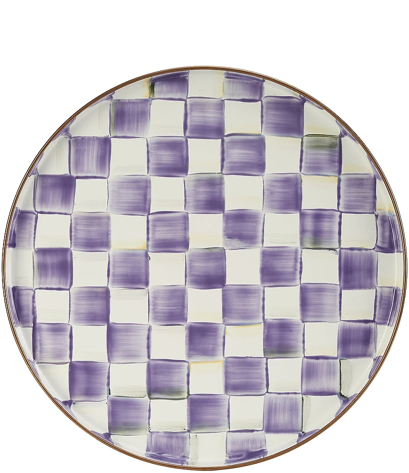MacKenzie-Childs Check Enamel Round Tray