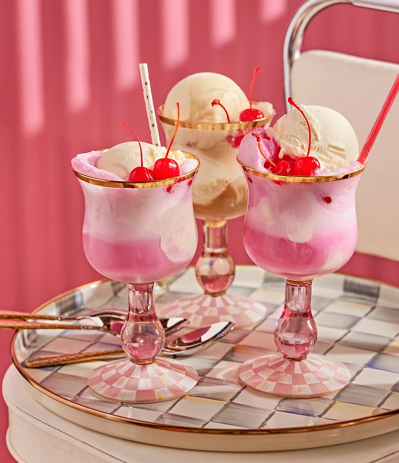 MacKenzie-Childs Check Enamel Round Tray