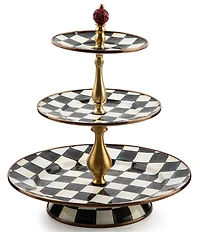 MacKenzie-Childs Courtly Check Three Tier Sweet Stand