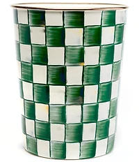 MacKenzie-Childs Check Enamel Waste Bin