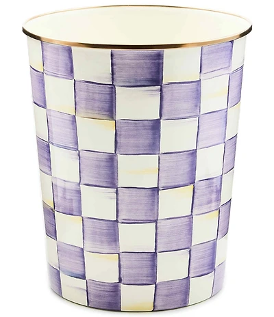 MacKenzie-Childs Check Enamel Waste Bin