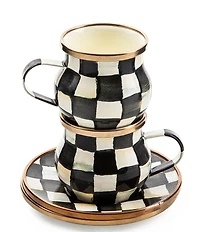 MacKenzie-Childs Courtly Check Espresso Cup & Saucer Set