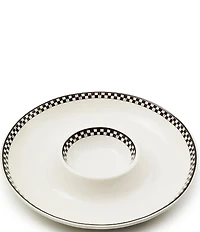 MacKenzie-Childs Courtly Check® Everyday Chip & Dip Server