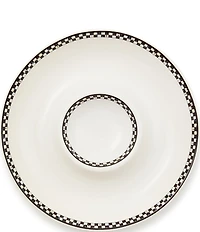 MacKenzie-Childs Courtly Check® Everyday Chip & Dip Server