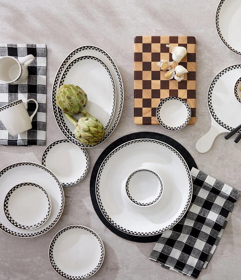 MacKenzie-Childs Courtly Check® Everyday Dinner Plates, Set of 4