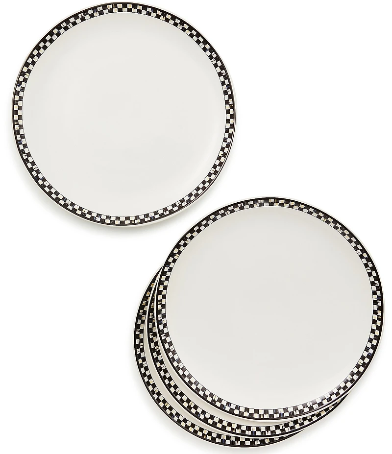 MacKenzie-Childs Courtly Check® Everyday Dinner Plates, Set of 4