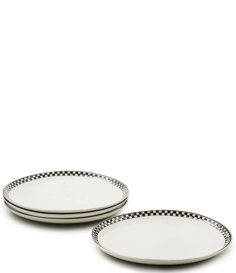 MacKenzie-Childs Courtly Check® Everyday Dinner Plates, Set of 4