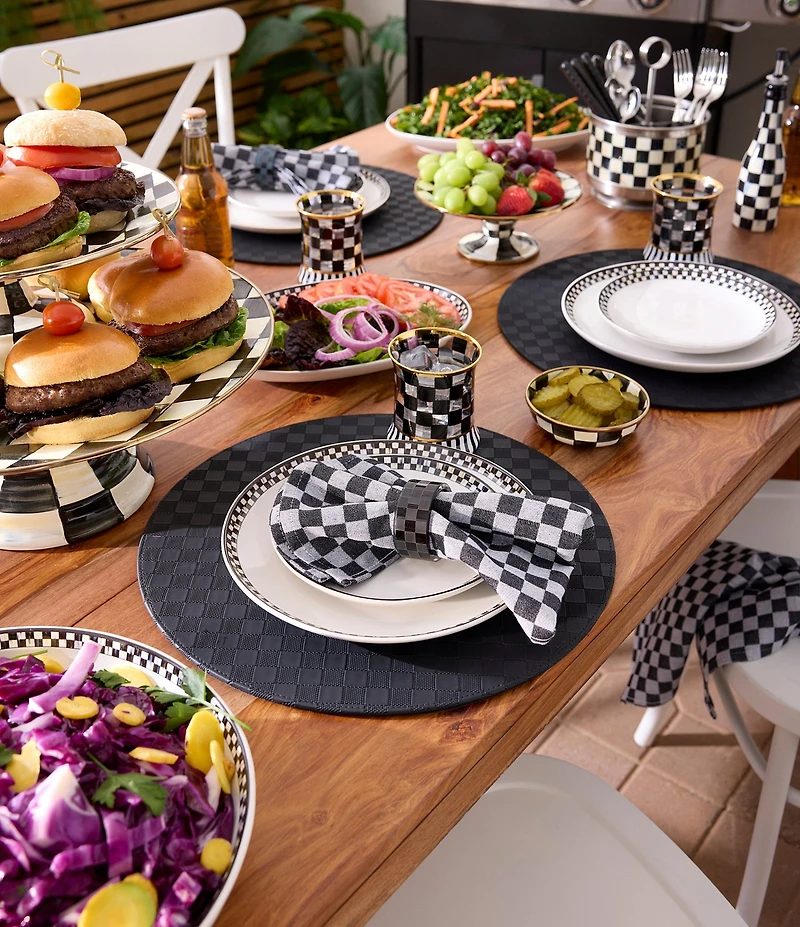 MacKenzie-Childs Courtly Check® Everyday Dinner Plates, Set of 4