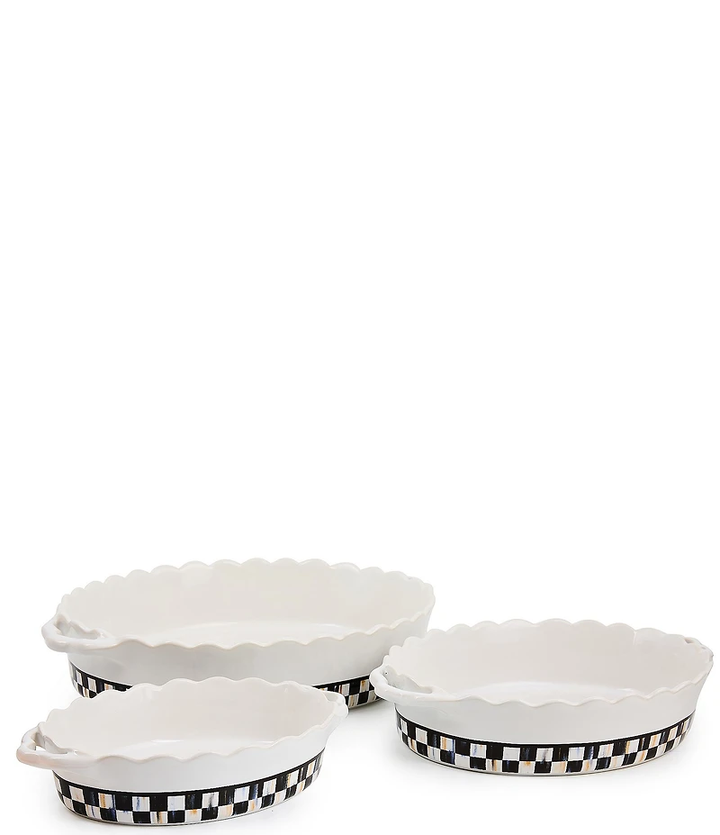 MacKenzie-Childs Courtly Check Everyday Large Oval Baker