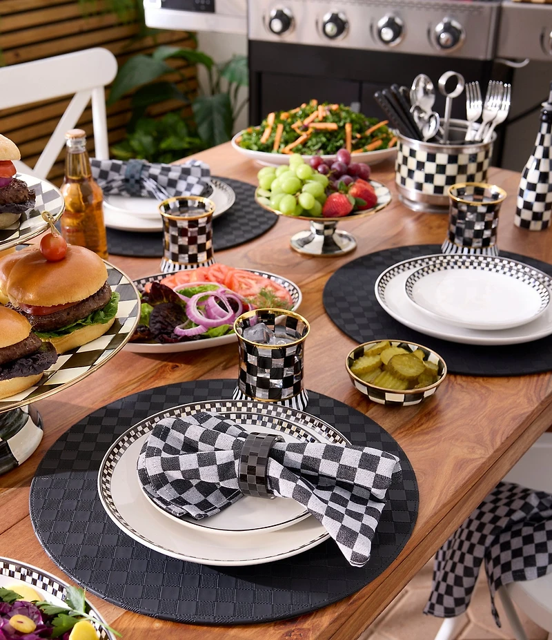 MacKenzie-Childs Courtly Check® Everyday Lunch Plates, Set of 4
