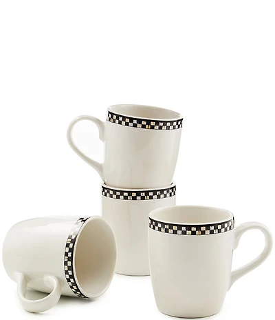 MacKenzie-Childs Courtly Check® Everyday Mugs, Set of 4
