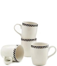 MacKenzie-Childs Courtly Check® Everyday Mugs, Set of 4