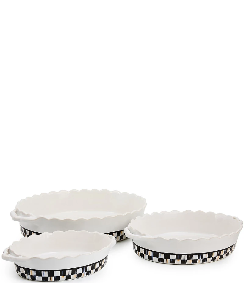 Mackenzie-Childs Courtly Check Everyday Oval Baker