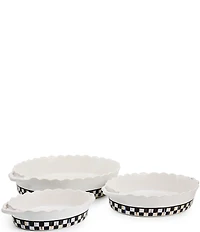 Mackenzie-Childs Courtly Check Everyday Oval Baker