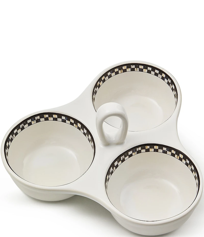 MacKenzie-Childs Courtly Check® Everyday Trio Dip Handled Bowl