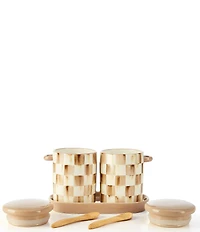 MacKenzie-Childs Check Farmhouse Canisters, Set of 2