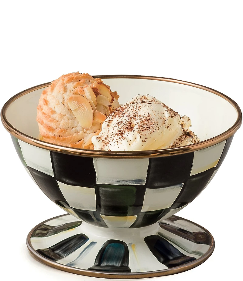 MacKenzie-Childs Courtly Check Ice Cream Dish