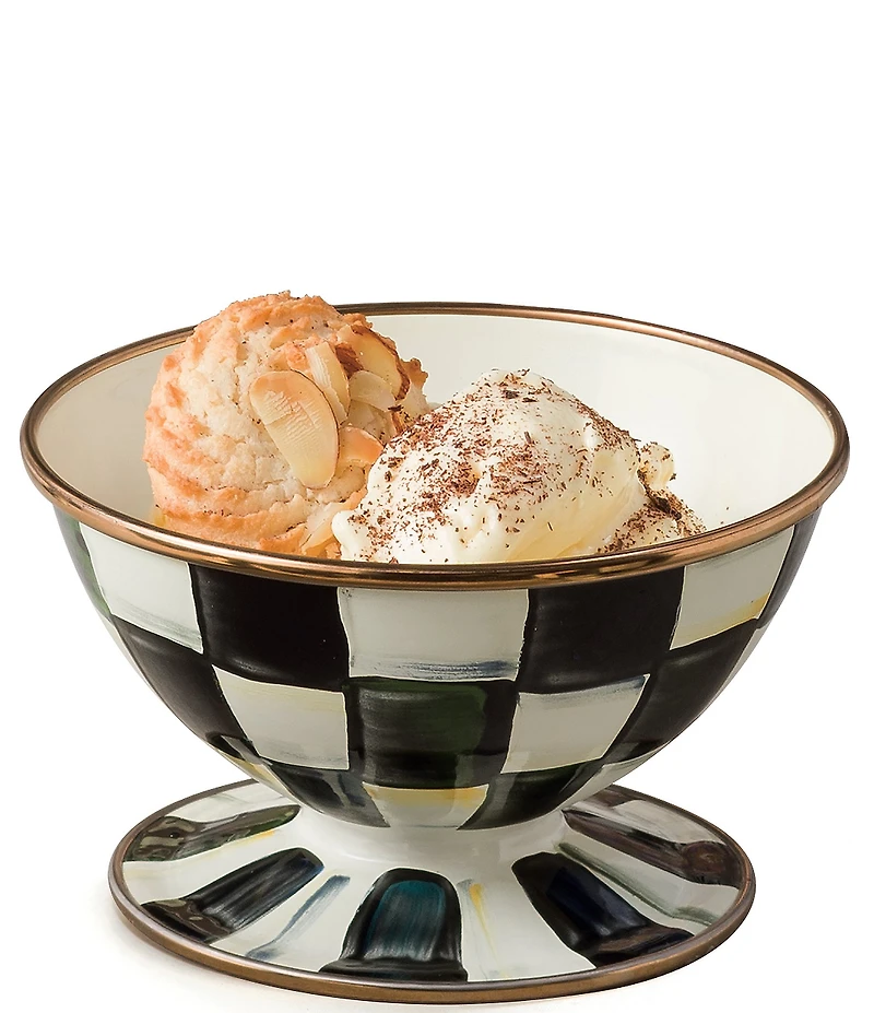 MacKenzie-Childs Check Ice Cream Dish