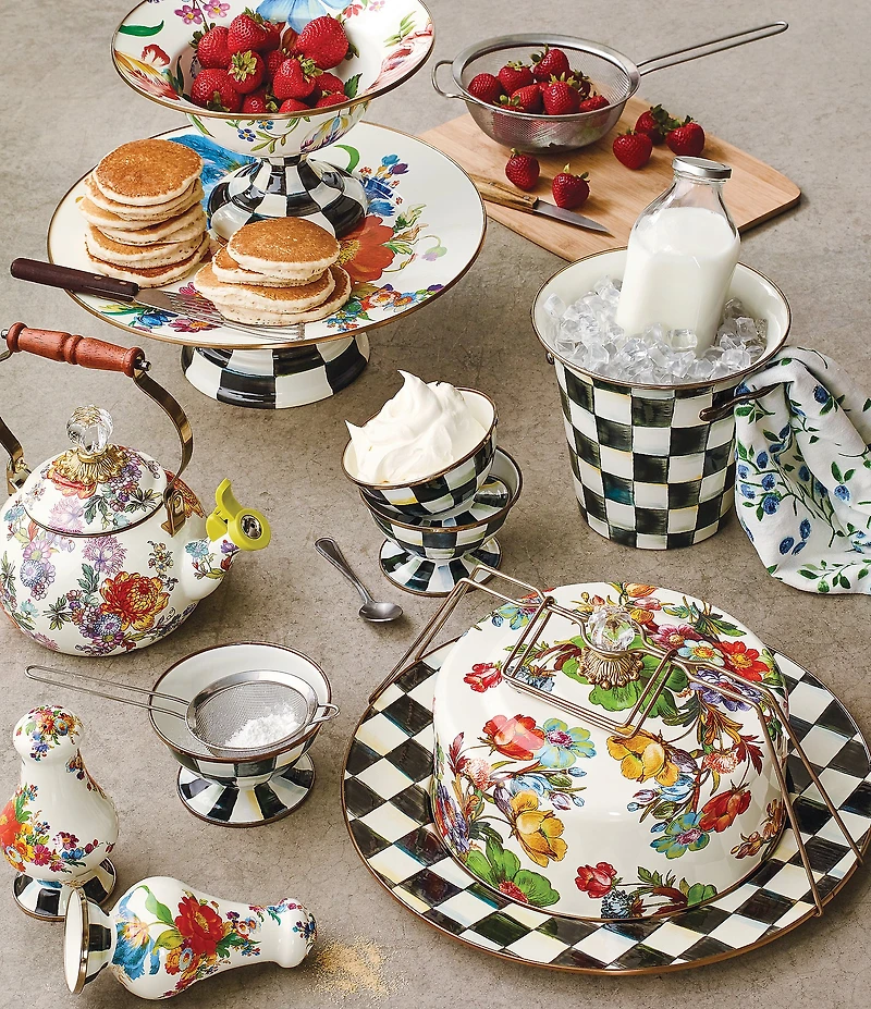 MacKenzie-Childs Check Ice Cream Dish