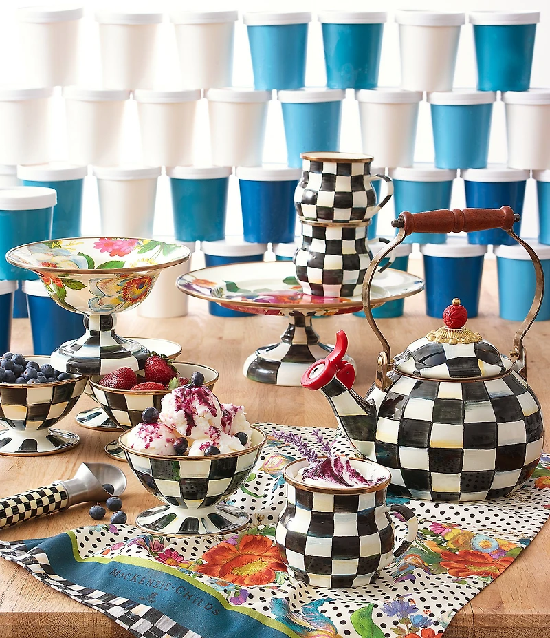 MacKenzie-Childs Check Ice Cream Dish
