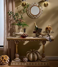MacKenzie-Childs Check Enamel Pedestal Platter