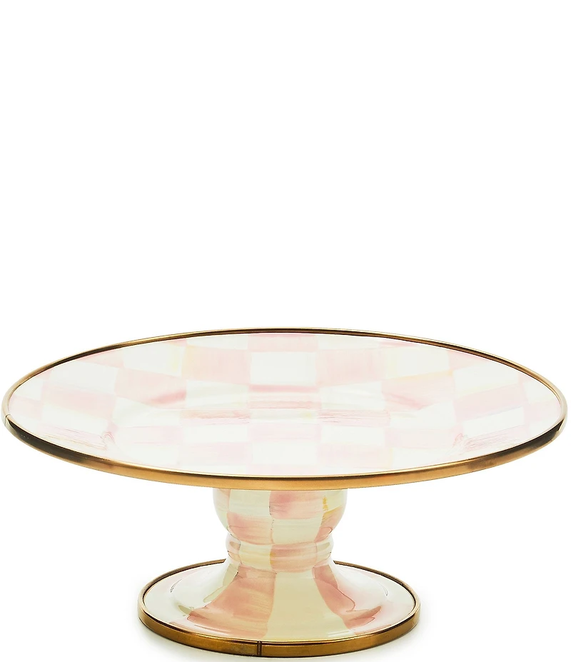MacKenzie-Childs Check Enamel Pedestal Platter