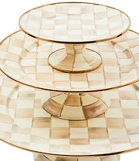 MacKenzie-Childs Check Enamel Pedestal Platter