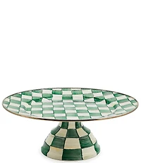 MacKenzie-Childs Check Enamel Pedestal Platter