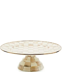 MacKenzie-Childs Check Enamel Pedestal Platter