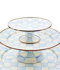 MacKenzie-Childs Check Enamel Pedestal Platter