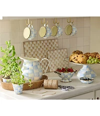 MacKenzie-Childs Check Enamel Pedestal Platter