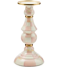 MacKenzie-Childs Large Check Enamel Pillar Candlestick