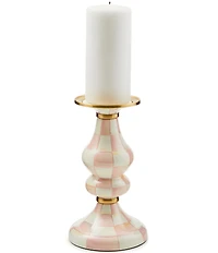 MacKenzie-Childs Medium Check Enamel Pillar Candlestick