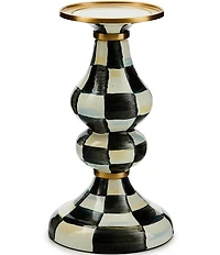 MacKenzie-Childs Medium Check Enamel Pillar Candlestick