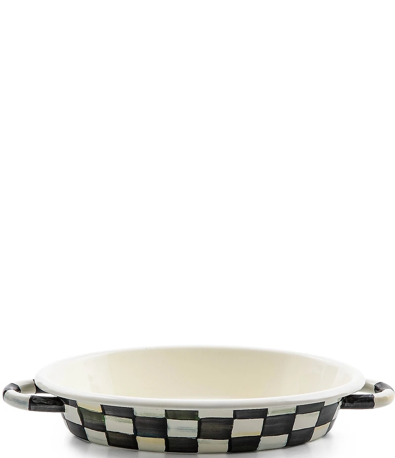 MacKenzie-Childs Courtly Check Medium Oval Gratin Dish