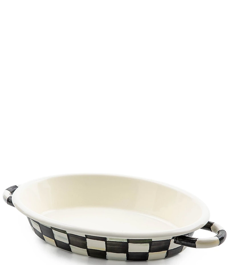 MacKenzie-Childs Courtly Check Medium Oval Gratin Dish