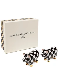 MacKenzie-Childs Courtly Check® Pig Salt & Pepper Set